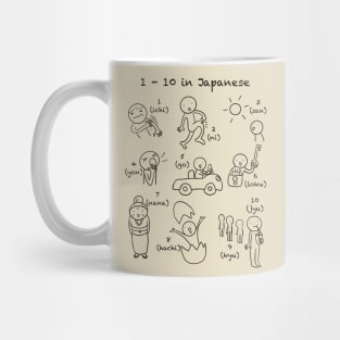 1 to 10 in Japanese Mug